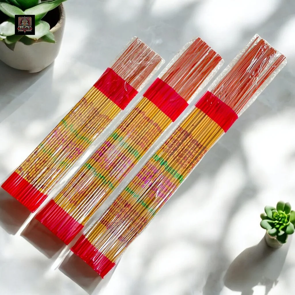 Dupa Emas Tidak Ada Wangi Motif Tulisan Less Smoke 33 cm & 39 cm & 48 cm Isi 30 Stik 1