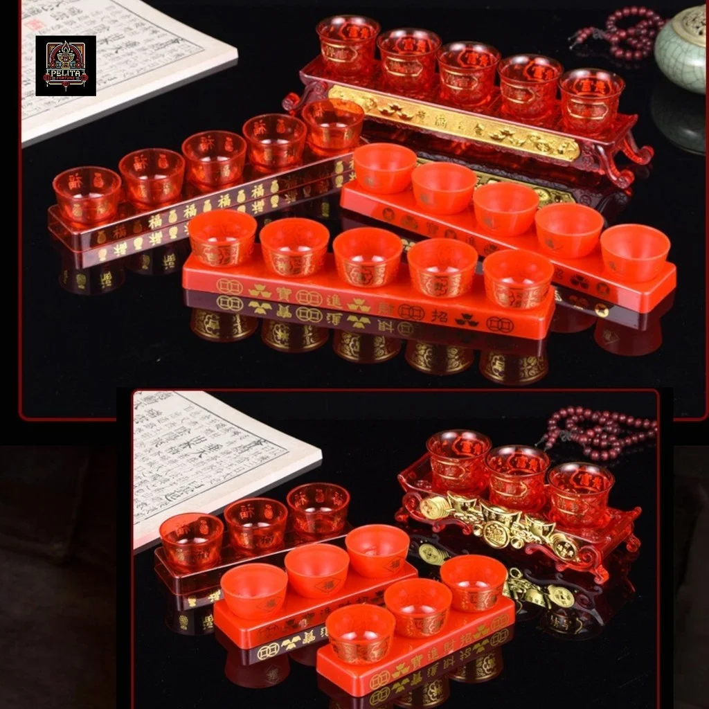 Cangkir Sembahyang Merah Set Isi 3 dan 5 1