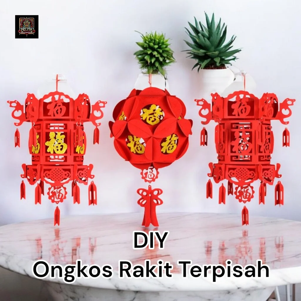 Pajangan Dekorasi Imlek / Sincia Lampion DIY Tahan Air 1