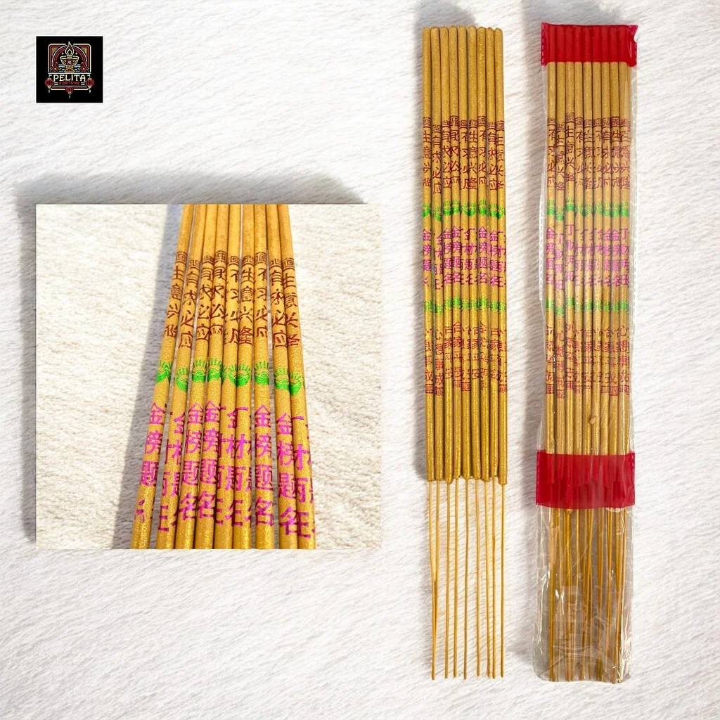 Dupa Huruf Emas Abu Emas Glitter 48.5 cm Isi 18 Stik Tebal 1