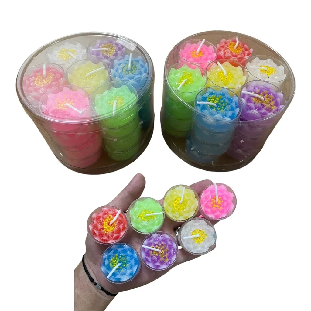 Lilin Teratai Toples Multicolor Isi 28 Pcs 1