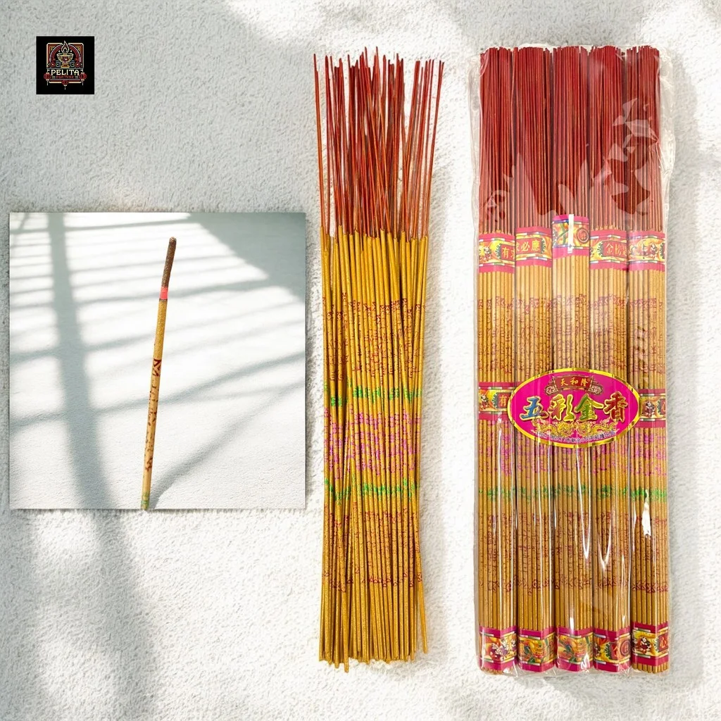 Dupa Emas Less Smoke Abu Emas Glitter 5 In 1 Pack 39.5 cm 180 Stik 1
