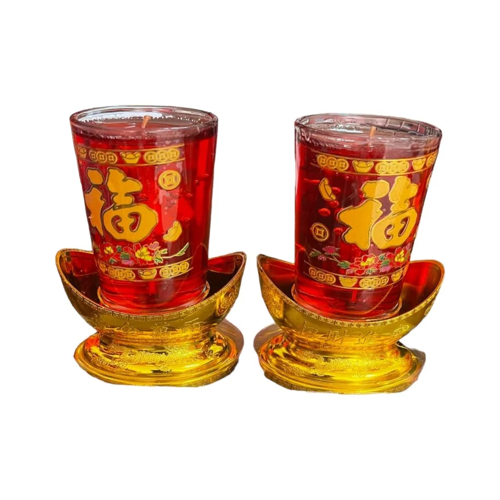 Lilin Jelly Yenpao Emas 40 Jam Sepasang 1