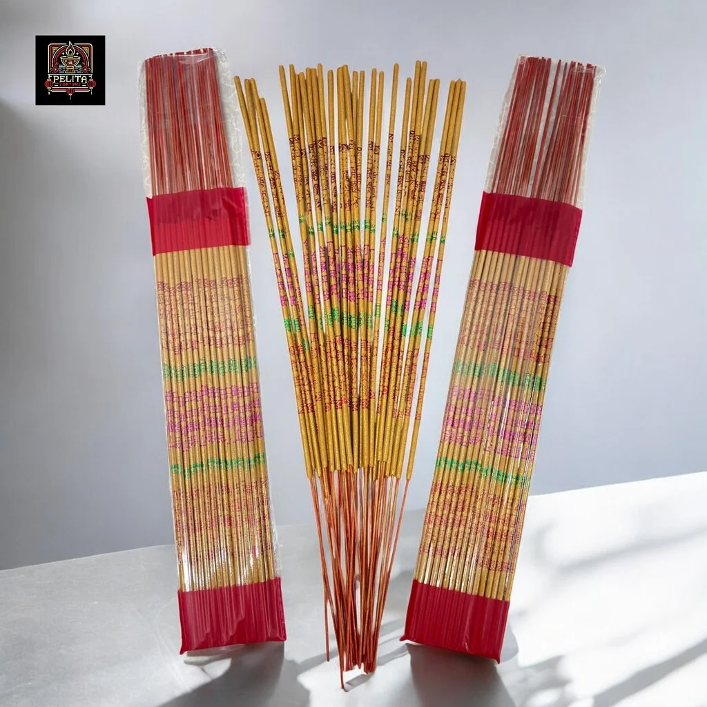 Dupa Huruf Emas Abu Emas Glitter Less Smoke 39.5 cm Isi 30 Stik 1